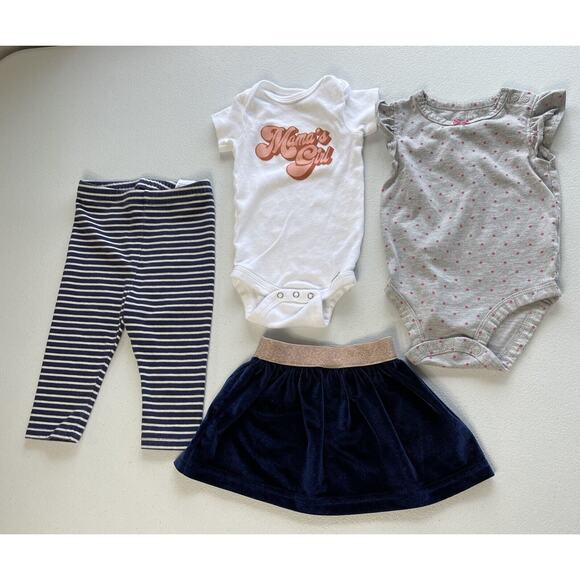 Lot of 16 Baby Girls 3M-6M Assorted Brands Multicolor Bodysuits ,Bottoms & Tops - Picture 7 of 7